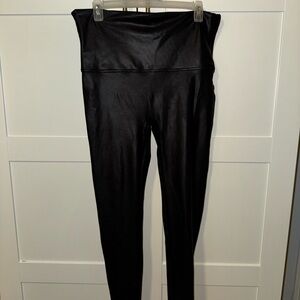 SPANX Faux Leather High-Waisted Leggings 2X